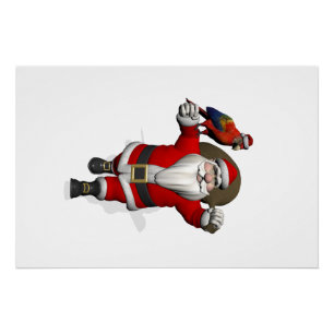 Póster Dulce Santa Claus Ama Guacamayos Loros