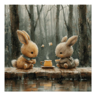 Póster Dulce Serenata de Conejo: Un Poco de Fantasía de C
