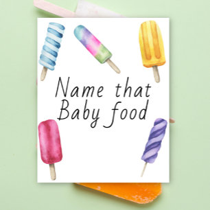 Póster Dulce sorpresa de bebé con paletas - nombra esa co