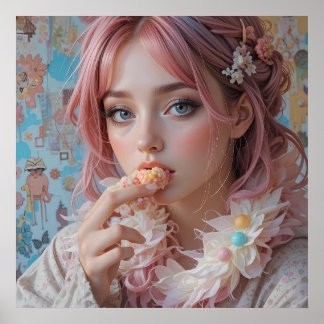 Póster Dulce sueño de flor