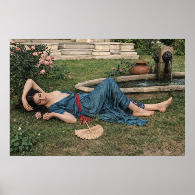 Póster Dulce Verano de John William Waterhouse (Frente)