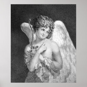 Póster Dulce victoriano cupido romántico