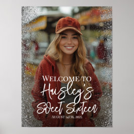 Póster Dulce y dieciséis fiestas foto de bienvenida