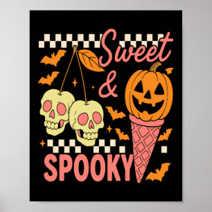 Póster Dulce y espeluznante Halloween lindo
