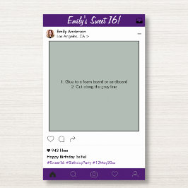 Póster Dulces 16 Fiesta Prop Marco para Fotomatón Quincea