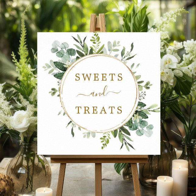 Póster Dulces botánicos de oro y Rótulo de postre cuadrad (Subido por el creador)