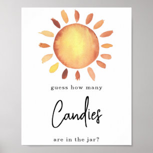 Póster Dulces de sol ¿Cuántas golosinas