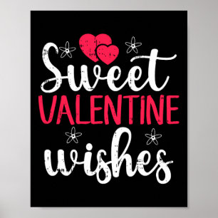 Póster Dulces deseos de San Valentín Día de San Valentín