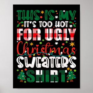 Póster Dulces Navidades demasiado calientes Dulces gracio