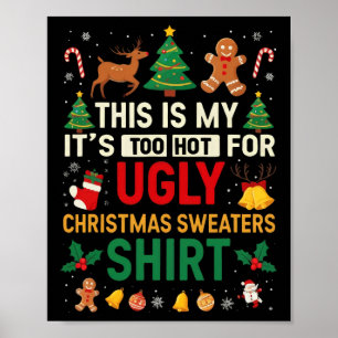 Póster Dulces Navidades demasiado calientes Dulces gracio