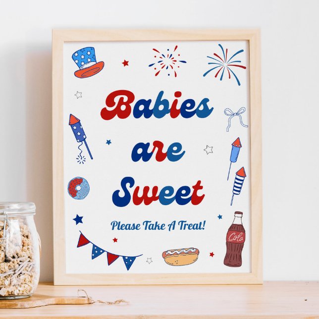 Póster Dulces para el baby shower del 4 de julio, los beb (Subido por el creador)