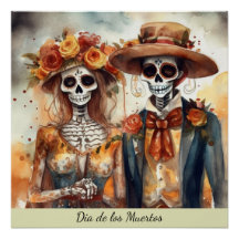 Dulces Parejas de Cráneos de Azúcar Día de los Mue