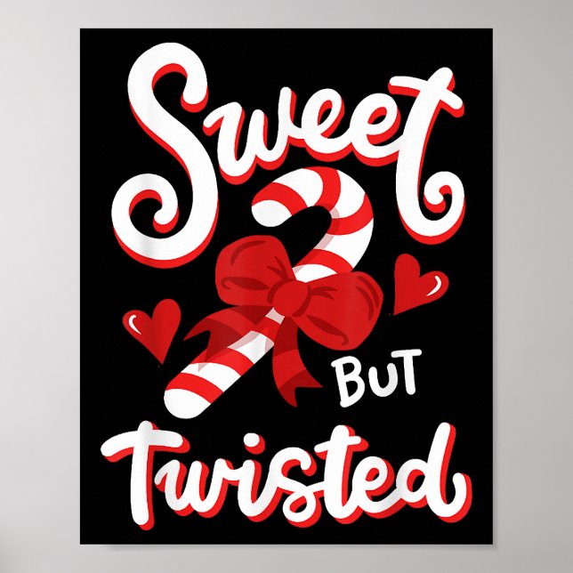 Póster Dulces pero retorcidas Navidades graciosos Candy C (Frente)