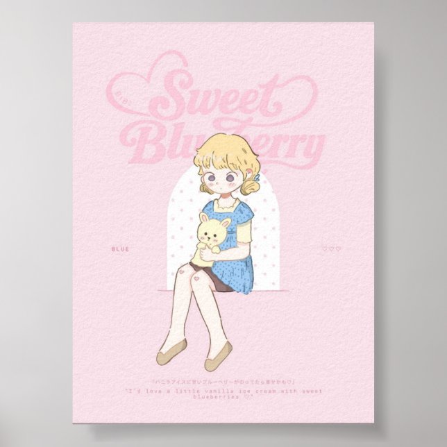 Póster Dulces Sueños de Arándanos ✩°｡ ⋆｡°✩ (Frente)