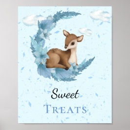 Póster Dulces Tratamientos Cute pequeño polvo de nubes az