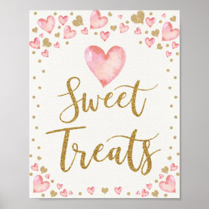 Póster Dulces tratamientos para la fiesta de cumpleaños d
