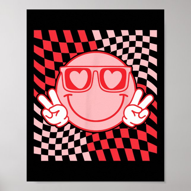 Póster Dulces Vibraciones De San Valentín Sonrisa Cara Dí (Frente)