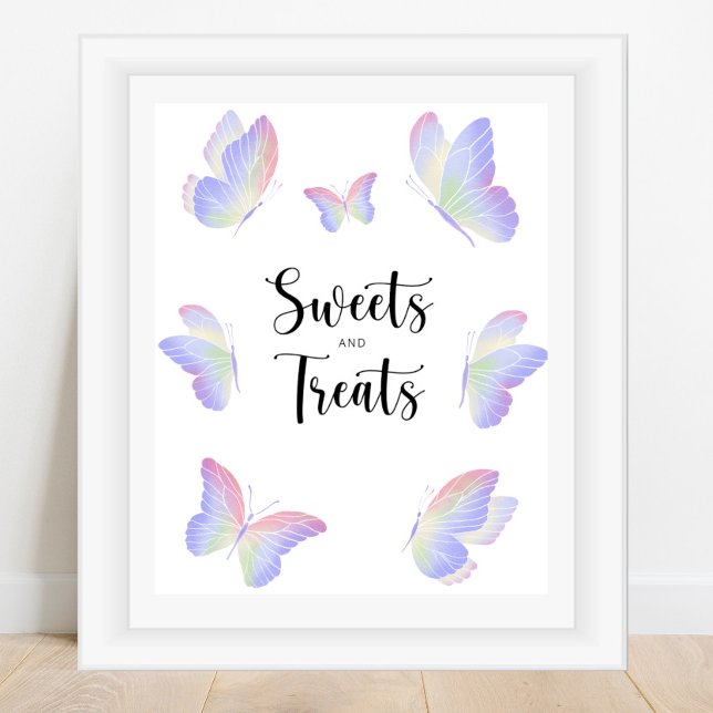 Póster Dulces y dulces de mariposa para la ducha de bebé (Subido por el creador)