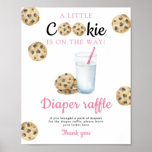 Póster Dulces y galletas para baby shower Juego de rifa d