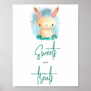 Póster Dulces y golosinas de conejito