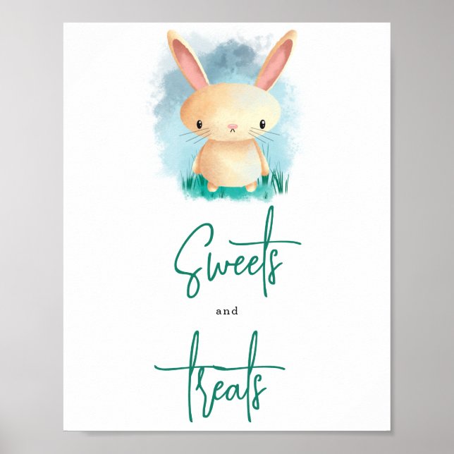 Póster Dulces y golosinas de conejito (Frente)