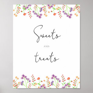 Póster Dulces y golosinas de flores silvestres para baby