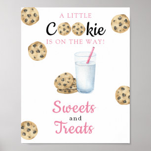 Póster Dulces y golosinas para baby shower de Milk Baby