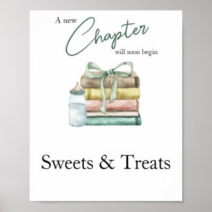 Póster Dulces y golosinas para baby shower Nuevo Capítulo