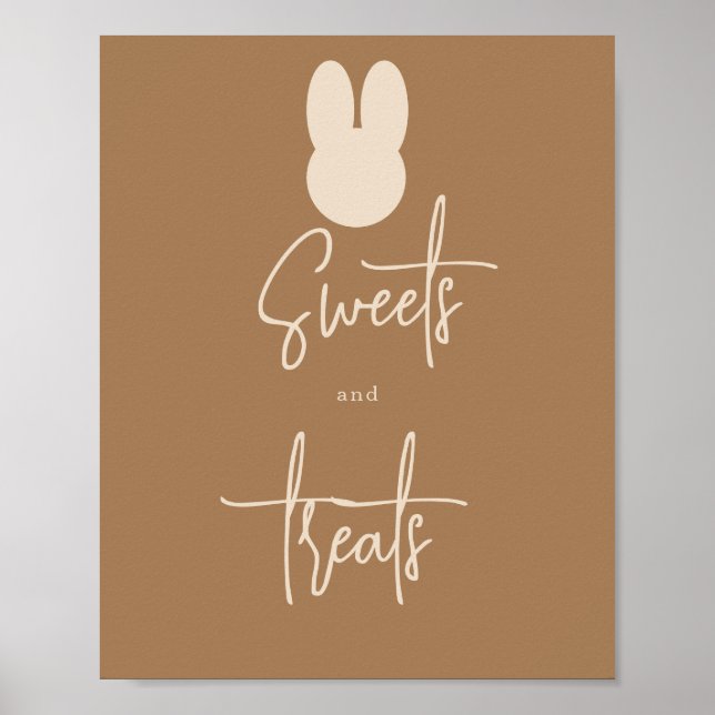 Póster Dulces y golosinas sencillas para conejos (Frente)
