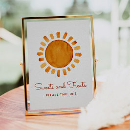 Póster Dulces y Tratamientos Acuarela Sunshine Baby Showe