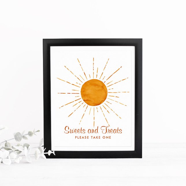 Póster Dulces y Tratamientos Acuarela Sunshine Baby Showe (Subido por el creador)