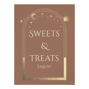 Póster Dulces y Tratamientos de Aniversario de Mocha Cele