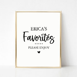 Póster Dulces y tratamientos favoritos favorecen el Rótul