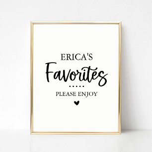 Póster Dulces y tratamientos favoritos favorecen el Rótul