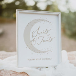 Póster Dulces y tratamientos Neutrales para Baby Shower e