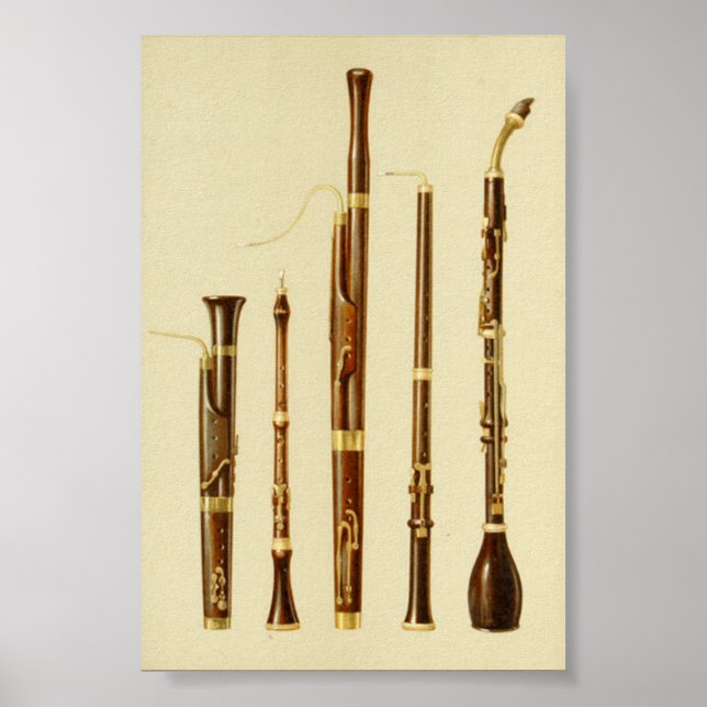 Póster Dulcian, Oboe, Bassoon, Baronita Oboe (Frente)