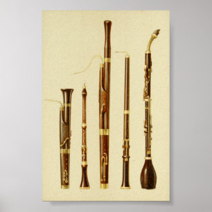 Póster Dulcian, Oboe, Bassoon, Baronite Oboe