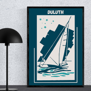 Póster Duluth en Minessota - Vintage Sailing