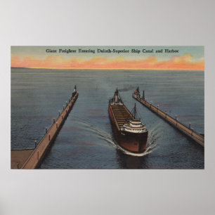 Póster Duluth, manganeso - vista de la nave que entra del