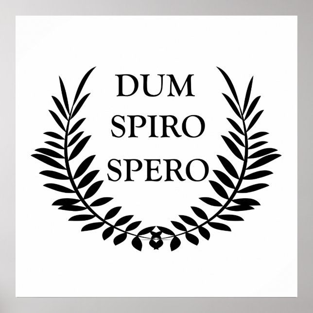 Póster Dum spiro spero (Frente)