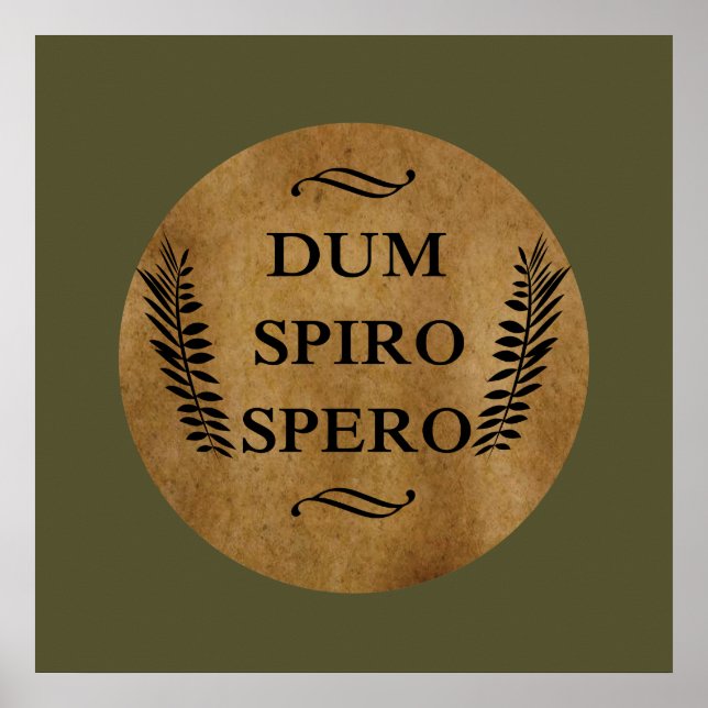 Póster Dum spiro spero (Frente)