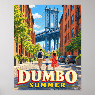 Póster DUMBO Puente de Manhattan Verano