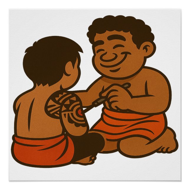 Póster Dumi Tatau Artist (Anverso)