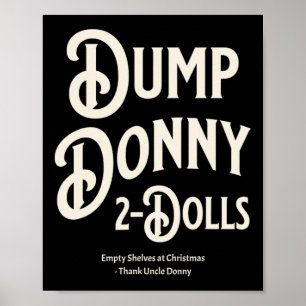 Póster Dump donny 2 muñecas dos muñecas Trump Humor sobre