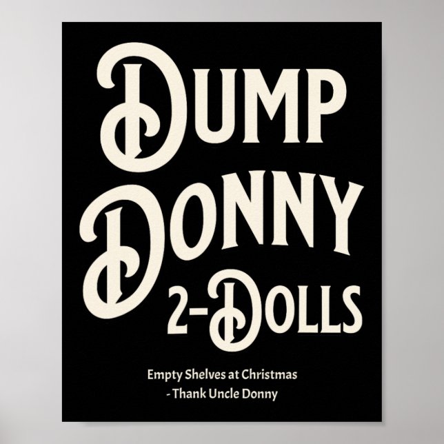 Póster Dump donny 2 muñecas dos muñecas Trump Humor sobre (Frente)