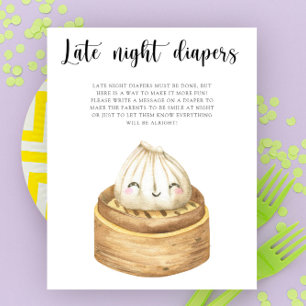 Póster Dumpling chino - Juego de pañales a altas horas de