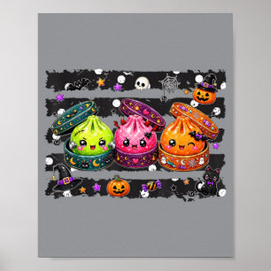Póster Dumpling Kawaii Espeluznante Comida Lindo de Hallo