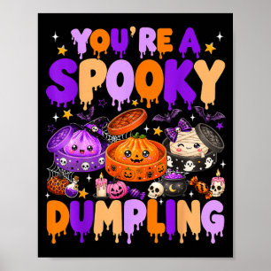 Póster Dumpling Lindo Calabaza de Halloween Bruja Dumplin