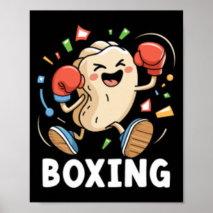 Póster Dumplings Play Boxing Chopstick Wrong Cuisine Spor