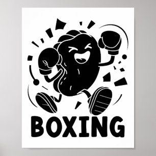 Póster Dumplings Play Boxing Chopstick Wrong Cuisine Spor